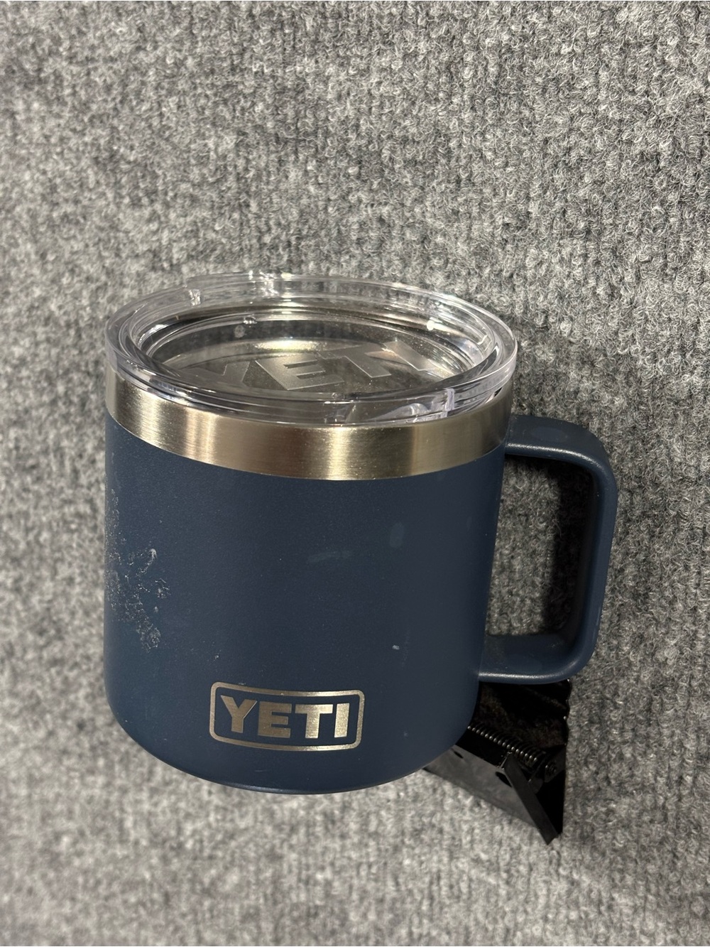 YETI Rambler 14 oz Mug Navy Blue PitchBook Corporate Branded Insulated Cup